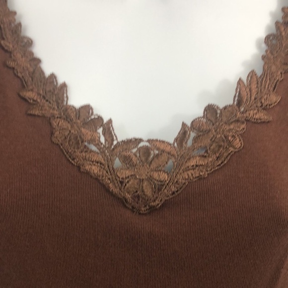 Sag Harbor Cotton Floral Stitch Casual Tank NWT Small - Picture 2 of 8